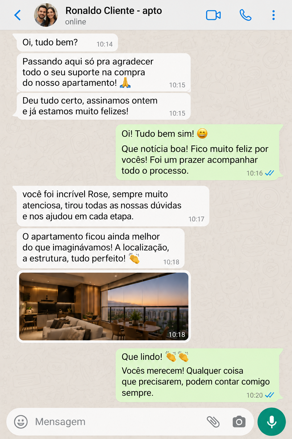 Avaliação de cliente